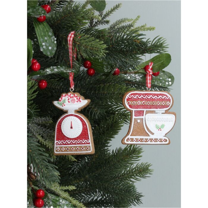 Gisela Graham Gingerbread Scales x2